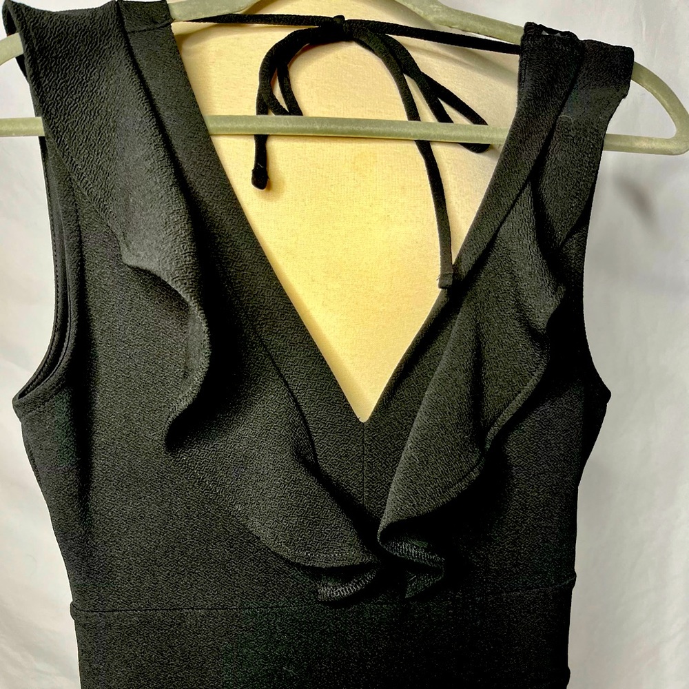 Fabulous Black pant Romper vnec front & back with wide leg Large